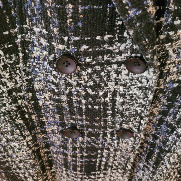 ⭐Host Pick!⭐ Riri Collection Black and Blue Tweed Jacket US M - Picture 3 of 7